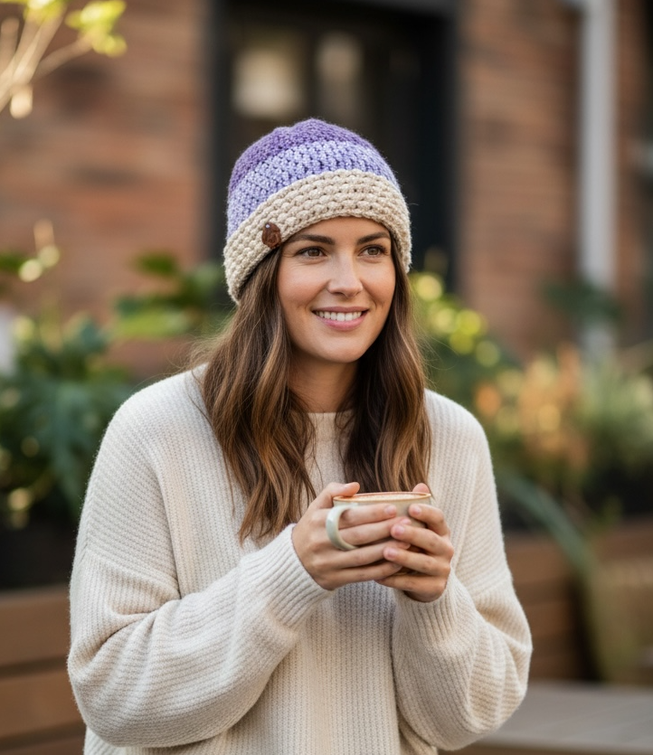 Grape Lollipop Alpine Beanie